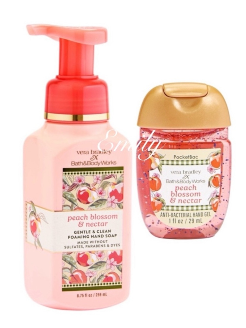 BBW × Vera Bradley Peach Blossom Nectar Foam Hand Soap + Matching PocketBac 2026